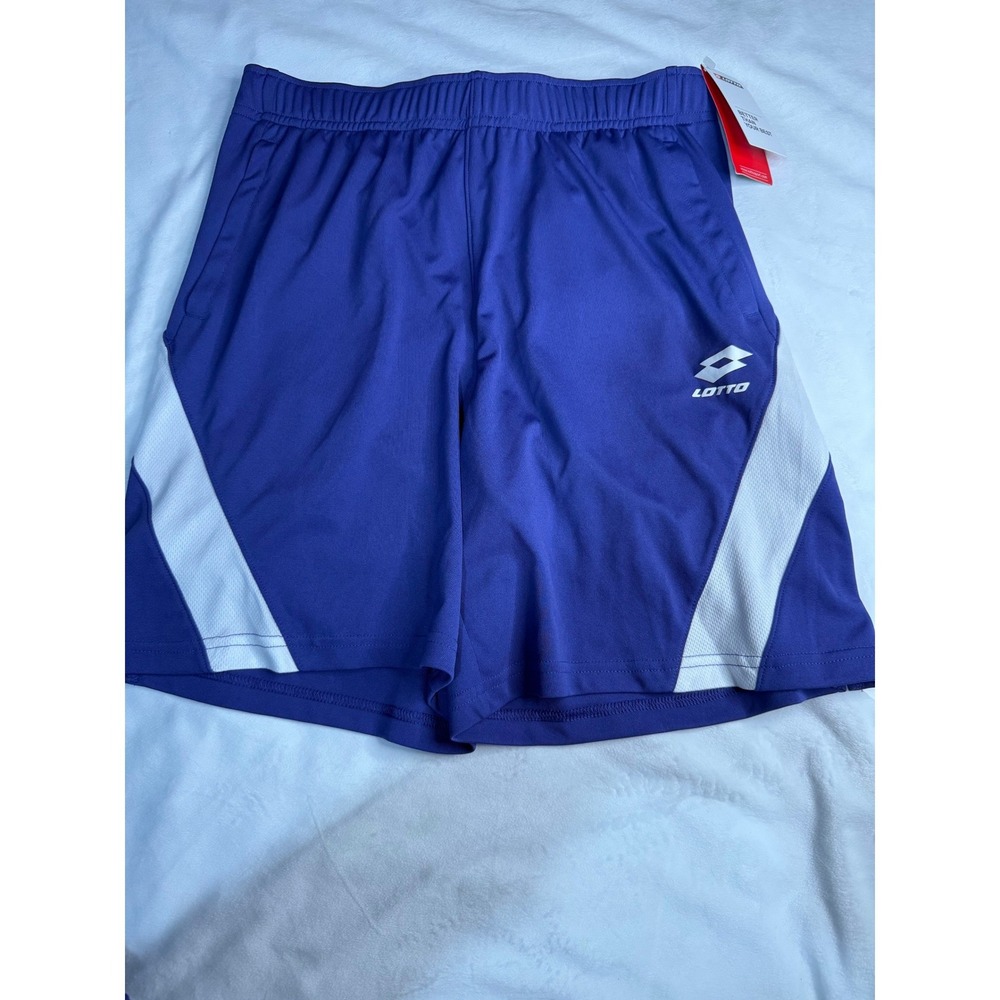Lotto Boys Soccer Shorts Extra Large Purple Polyester Elastic Waist Pockets NWT